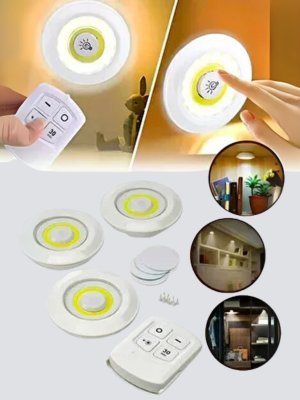 Kablosuz Gün Işığı 3’lü LED Spot Lamba Kumandalı
