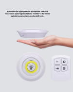 Kablosuz Gün Işığı 3’lü LED Spot Lamba Kumandalı - Görsel 3