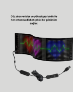 Gece Kullanıma Uygun  Pixel RGB LED Panel Estetik Atmosfer Işığı - Görsel 2