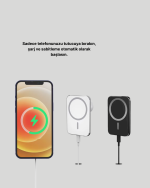 iPhone Serileri ile Uyumlu MagSafe Manyetik Araç Telefon Tutucu ve Şarj Cihazı - Görsel 2