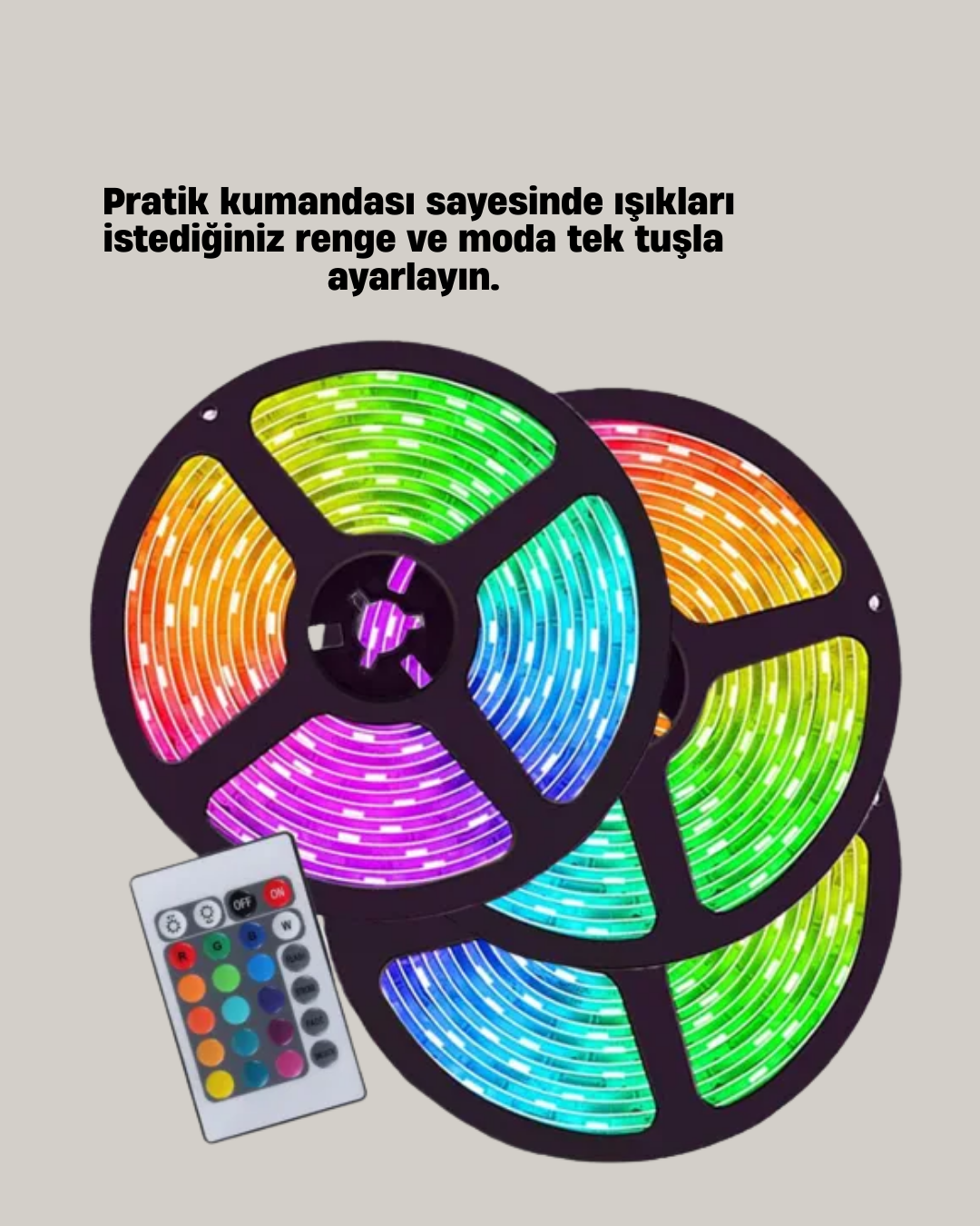 1238219_7-63.png Müziğe Duyarlı Renkli Smart Şerit LED Işık USB Bağlantılı Ambiyans Aydınlatma - Görsel 1
