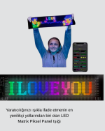 5V USB Akıllı Piksel LED Panel – Mobil Uygulama Kontrollü, Renkli Işık Efektli - Görsel 3