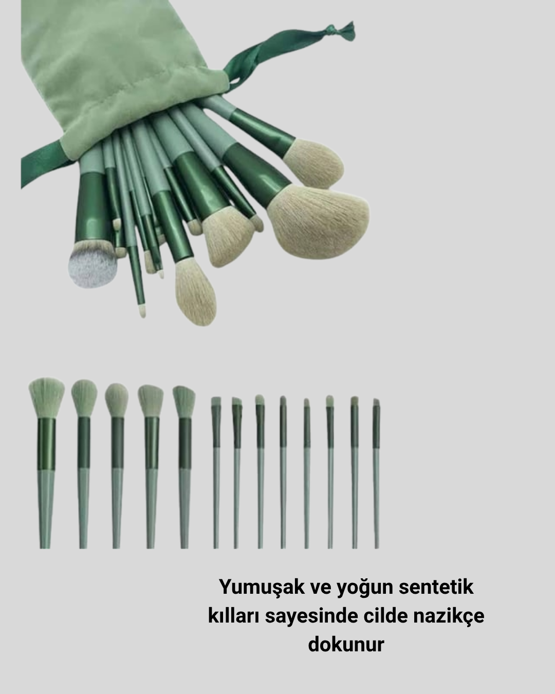 1238268_4-28.png 13 Parça Makyaj Fırça Seti – Ergonomik, Dökülme Yapmayan, Taşınabilir - Görsel 1
