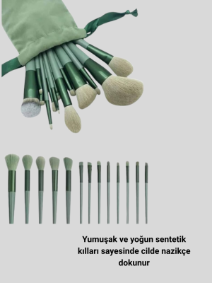 13’lü Profesyonel Makyaj Fırça Seti – Yumuşak Sentetik Kıllı, Tüm Cilt Tiplerine Uygun