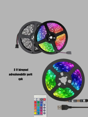 RGB Smart Şerit LED – TV Arkası ve Dekoratif Alanlar İçin Işık Şeridi