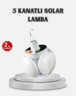 Güneş Enerjili ve USB Şarjlı LED Kamp Lambası – 5 Farklı Işık Modlu, Askılı Tasarım - Görsel 5