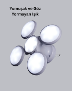 Solar Güneş Enerjili ve USB Şarjlı 5 Kanatlı LED Kamp Lambası - Görsel 2