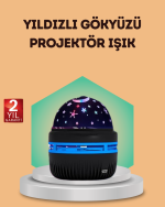 USB Galaxy Projektör Lamba – Romantik Atmosfer, Çocuk Odası, Parti ve Düğün Işığı - Görsel 5