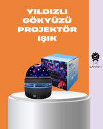 Star Master Galaxy Projektör – 360° Dönebilen Gece Lambası, Dekoratif Ambiyans Işığı - Görsel 5