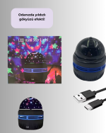 Döner Galaxy Projektör Gece Lambası – Ay ve Yıldız Işıklı Atmosfer Lamba, USB Bağlantılı - Görsel 2
