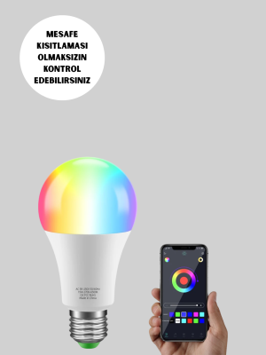 Kumanda Destekli Çok Renkli Akıllı LED Ampul