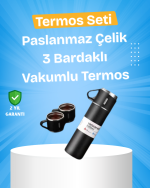 Paslanmaz Çelik Termos Seti | 500 ml Kapasite, 6-12 Saat Isı Koruma, Hediye Kutulu - Görsel 5