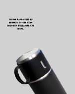 304 Çelik Termos Seti | 2 Bardaklı, 500 ml, Uzun Süre Isı Koruma - Görsel 3