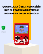 400 Oyunlu Taşınabilir Retro El Konsolu - Görsel 5