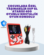 Şarjlı Taşınabilir El Oyun Konsolu 400 Oyun - Görsel 5