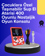 Çocuklar İçin 400 Retro Oyunlu Konsol - Görsel 5