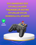 2.4 İnç Ekranlı 500 Oyunlu Taşınabilir Retro Oyun Konsolu, Şarjlı El Tipi Mini - Görsel 5