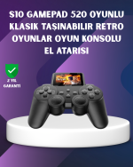 500 Dahili Oyunlu Taşınabilir Retro El Konsolu-2.4 inç Renkli Ekranlı - Görsel 5