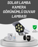 77 LED'li Güneş Enerjili Güvenlik Lambası ve Kukla Kamera – Hareket Sensörlü, 2400mAh Pilli - Görsel 5