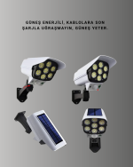 PVC+PC Malzemeli, 2'si 1 Arada Güvenlik Lambası – Ayarlanabilir Başlık ve Panel Açısı - Görsel 2