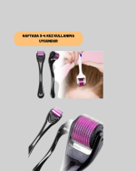 Evde Güvenli Kullanım İçin Titanyum Derma Roller – Siyah Saplı - Görsel 2