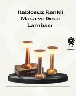 Modern USB'li Kablosuz Masa Lambası – Minimalist Tasarım, 3 Farklı Parlaklık - Görsel 5