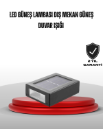 Güneş Enerjili Su Geçirmez LED Duvar Lambası - Görsel 5