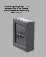 Şeffaf Abajurlu Duvar Tipi Solar Işık - Görsel 3