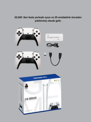 HDMI Çıkışlı Kablosuz 2 Kollu 4K Retro Oyun Kutusu