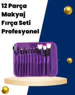 Profesyonel Makyaj Uygulamalarına Özel 12 Parça Kompakt ve Hafif Makyaj Fırça Seti - Görsel 5
