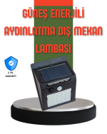Hareket Sensörlü Güneş Enerjili Dış Mekan LED Lamba 100/144 LED - Görsel 5