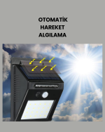 144 LED'li Geniş Aydınlatma Alanına Sahip Güneş Enerjili Güvenlik Lambası - Görsel 3