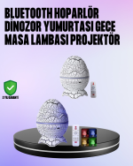 Dinozor Yumurtası Galaksi Projektör Gece Lambası 4'ü 1 Arada – Bluetooth Hoparlörlü - Görsel 5