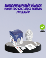 Bluetooth Bağlantılı Dinozor Yıldız Projektör Gece Lambası ve Uyku Yardımcısı - Görsel 5