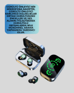 Kablosuz Kulak İçi Bluetooth Kulaklık – Dokunmatik Kontrol ve LED Şarj Ekranı - Görsel 3