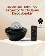 Yıldız & Okyanus Dalga Projektörü – Bluetooth / USB Hoparlörlü - Görsel 5