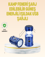 Katlanabilir USB Çıkışlı Kamp Feneri – Şarj Edilebilir, Dayanıklı ve Çok Fonksiyonlu - Görsel 5
