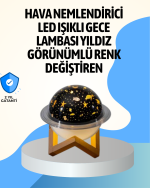 Projektör ışıklı ve aromaterapi destekli taşınabilir nemlendirici cihaz USB bağlantılı - Görsel 5