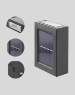 Solar Güçlü 6 LED Dış Mekan Lambası – Otomatik Aç/Kapa Işık Sensörlü Aydınlatma