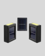 Solar Güçlü 6 LED Dış Mekan Lambası – Otomatik Aç/Kapa Işık Sensörlü Aydınlatma - Görsel 2
