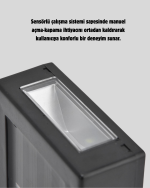 Solar Güçlü 6 LED Dış Mekan Lambası – Otomatik Aç/Kapa Işık Sensörlü Aydınlatma - Görsel 3