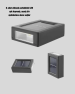 Solar Güçlü 6 LED Dış Mekan Lambası – Otomatik Aç/Kapa Işık Sensörlü Aydınlatma - Görsel 4
