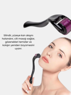 Derma Roller Titanyum İğneli Cilt Yenileyici – Akne ve Kırışıklık Karşıtı