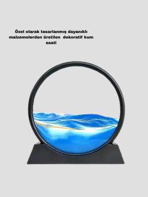 Şeffaf Dekoratif Kum Saati – Dayanıklı Gövde, Minimalist Stil, Masa ve Vitrin Aksesuarı