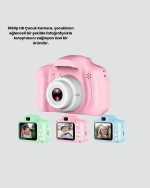 8MP Mini Çocuk Fotoğraf Makinesi – Pembe Ses Kaydı Özellikli - Görsel 2