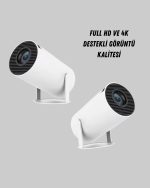 Full HD 4K Destekli Akıllı Projeksiyon – 130 inç Ekran, Uzun Ömürlü Ampul ve Çoklu Giriş - Görsel 2