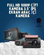 Çift Görüşlü Dashcam – Gece Görüşlü 1080P Araç İçi Güvenlik Kamerası - Görsel 5