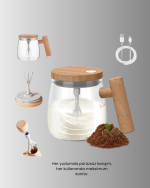 IP6 Su Geçirmez Şarjlı Kupa – 3D Karıştırma, Sabit Sıcaklık, 400 ml - Görsel 4