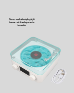 Stereo Sesli Gece Lambalı Bluetooth Hoparlör – Şık Vintage Tasarım - Görsel 3