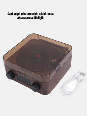 3-1 Arada Gece Lambalı Bluetooth Hoparlör – Saat Ekranlı Stereo Ses